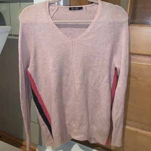 Nic & Zoe Striped pink Sweater